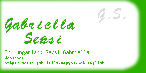 gabriella sepsi business card